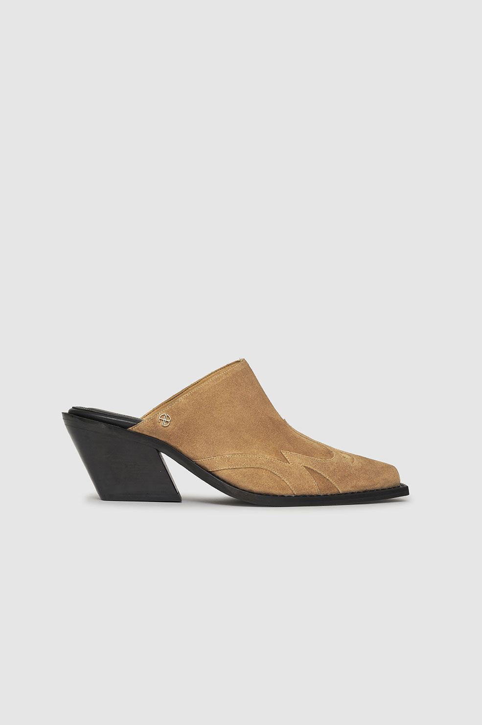 ANINE BING Tania Mules - Camel - Single Side View