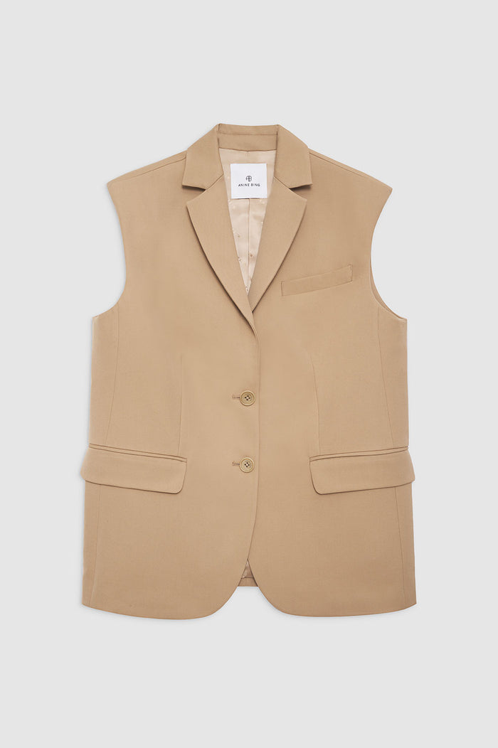 ANINE BING Tay Vest - Deep Sand