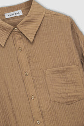 ANINE BING Tio Shirt - Butterscotch - Detail View