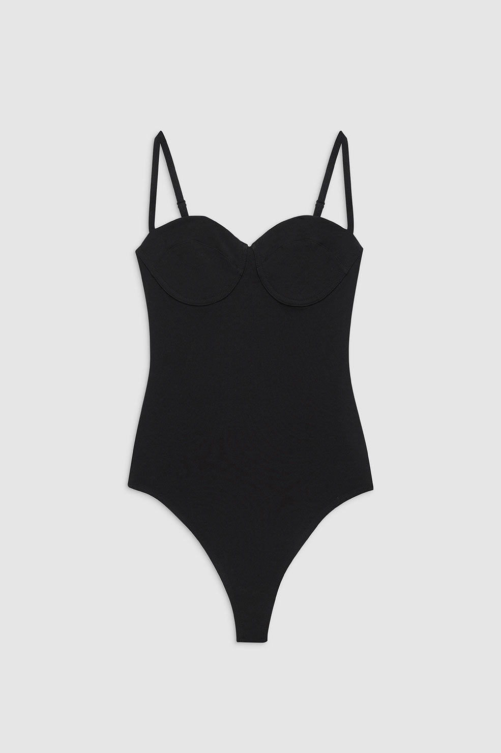 ANINE BING Via Bodysuit - Black