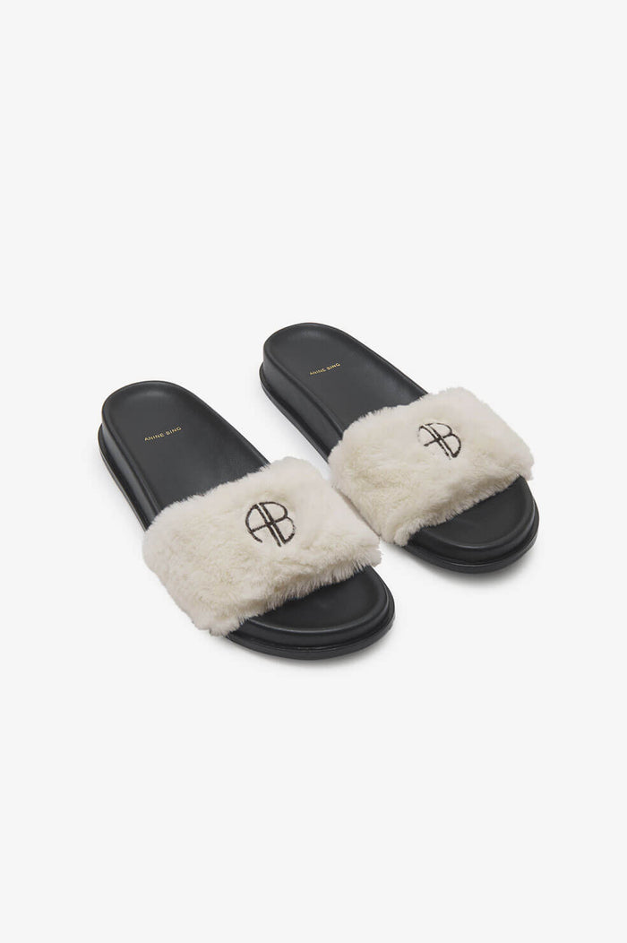 ANINE BING Britt Slides - Cream