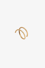 ANINE BING Delicate Spiral Hoop Earring - Gold