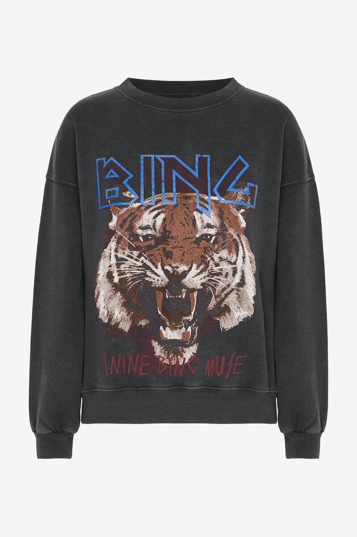 ANINE BING Tiger Sweatshirt - Black