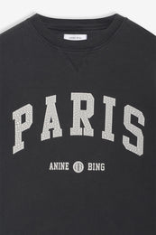 ANINE BING Ramona Sweatshirt University Paris - Washed Black